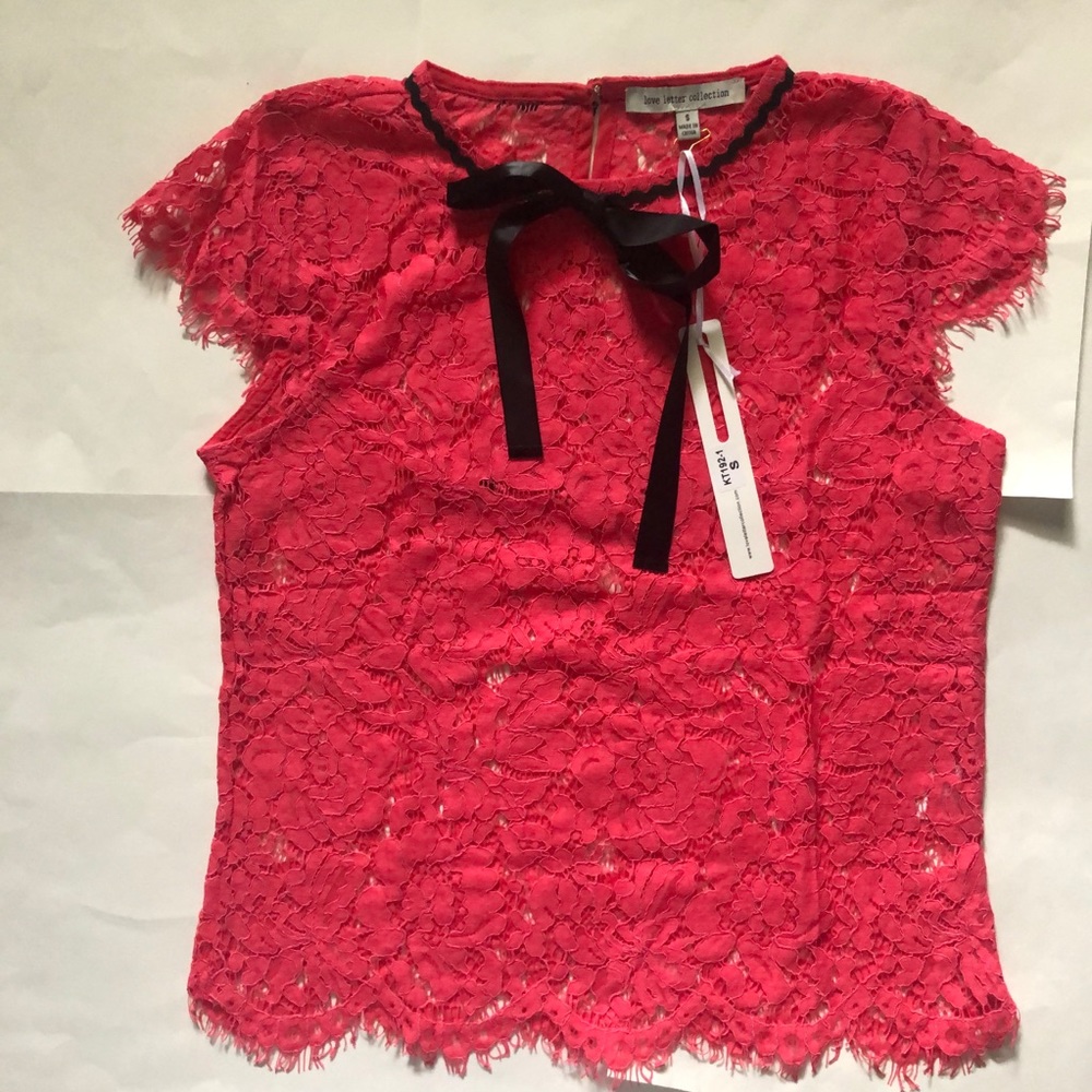 Love Letter Collection Pink Lace top! NWT!